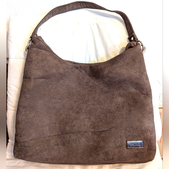 Bella Russo Handbags - Suede Shoulder Hobo Bag - Brown